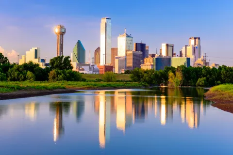 Dallas skyline in the afternoon sun