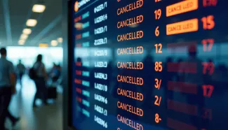 Ariline flights delayed on board