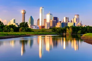 Dallas skyline in the afternoon sun