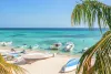 Beach of island Grand Roque from above, Venezuela
